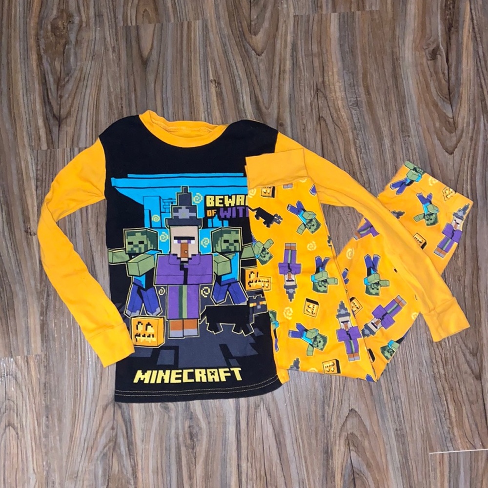 🎃3 for $15🎃 Boys Halloween Minecraft Pajama Set